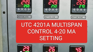 4-20 MA.    MULTISPAN  UTC - 4201A  PARAMETER SETTING