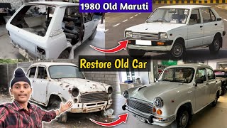 1980 Old Model Maruti 🤩 Ambassador Old Car Restored - Raman vlogs