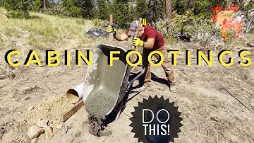 Off Grid Mountain Cabin Build: Concrete Footings in Sweltering Heat