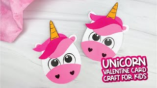 Unicorn Valentine Card Craft For Kids