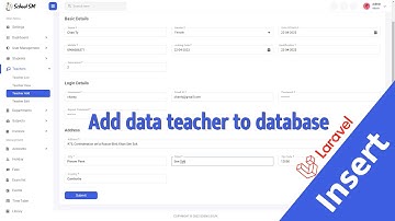 Add data teacher to databases Laravel 9 | School System