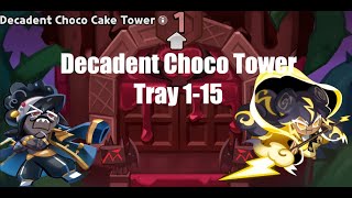 Decadent Choco Cake Tower Trays 1-15 | Cookie Run Kingdom