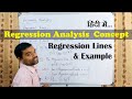 Regression Analysis  Concept, Regression Lines & Example in hindi