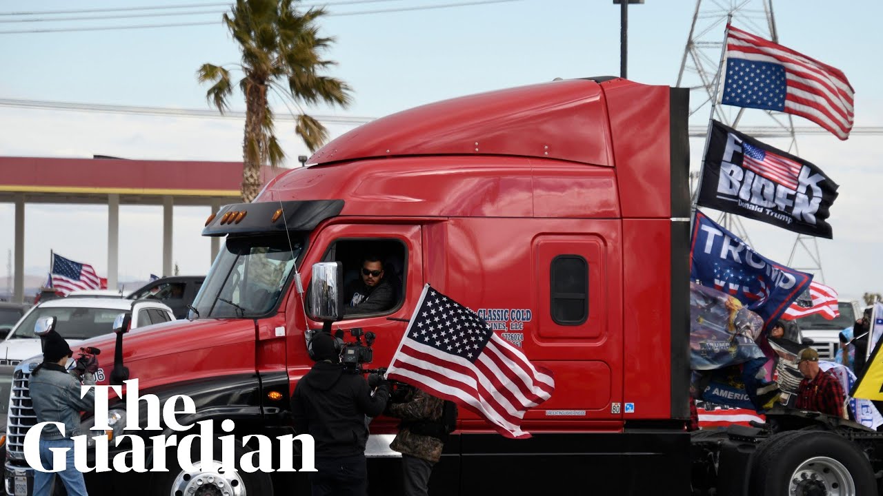 ⁣Trucker convoy heads to Washington DC to protest Covid measures