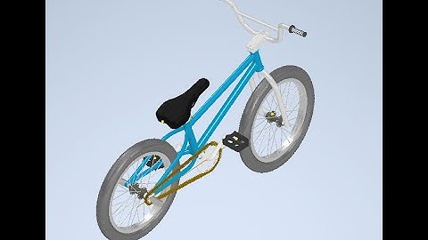 Auto desk inventor tutorials :BMX Bicycle exploded view, baby bicycle design, 3d bmx bike builder