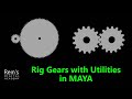 Mechanical Rigging basics | Gear rotation using Utilities | Maya Rigging Tutorial for beginners