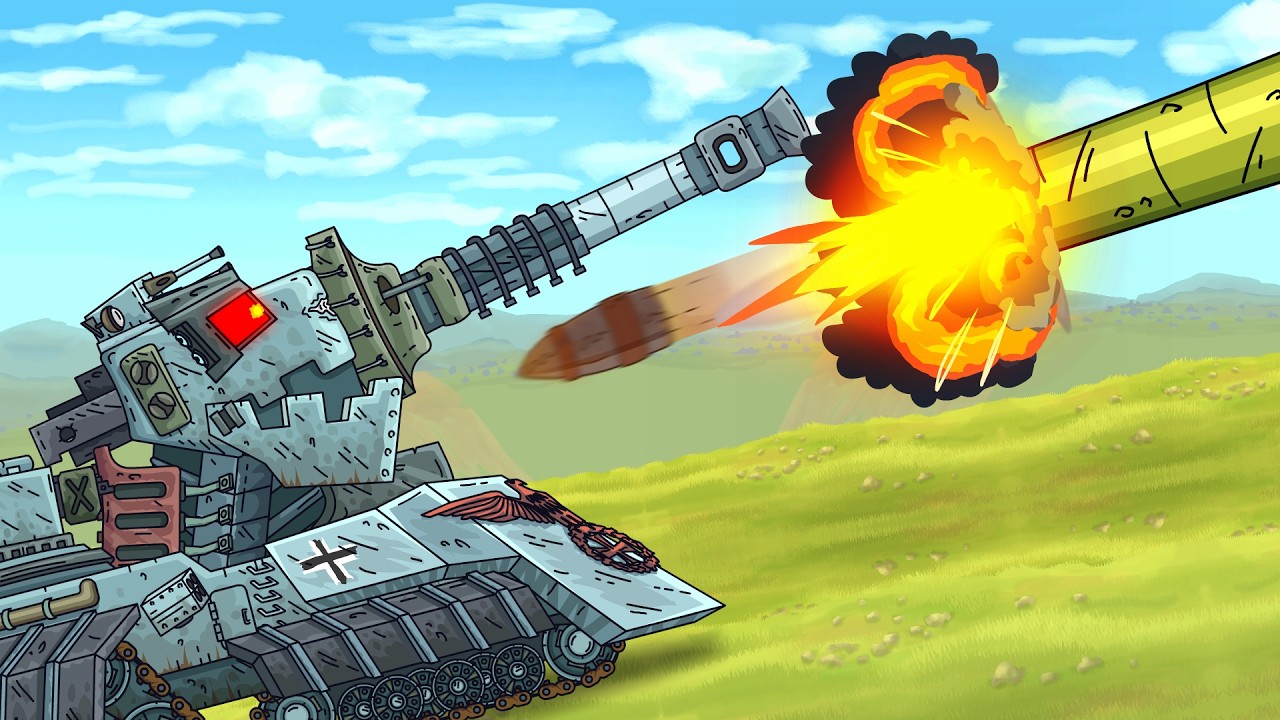 THE MONSTER SLAYER! Mortar Monster VS Gustav - Cartoons about tanks