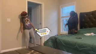 PUT ITCHING POWDER IN MY DAUGHTER CLOTHES PRANK😂😂😂!! (MUST WATCH)