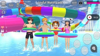 Fun Sakura School Simulator Video Editing Tutorial: Yuta and Mio Play in the Water!