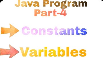 JAVA COURSE - Part 4 CONSTANTS & VARIABLES