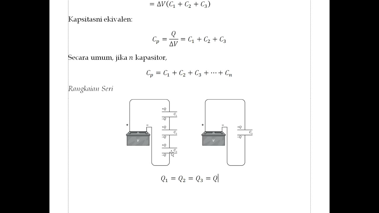 Rangkaian Seri Kapasitor