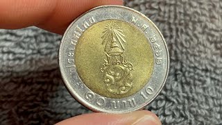 2019 (พ.ศ. ๒๕๖๒) Thailand 10 Baht Coin • Values, Information, Mintage, History, and More Resimi