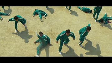 Player 112 dies in scene squid game.