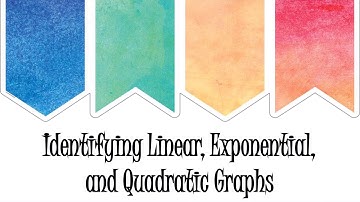 Identifying Linear, Exponential, and Quadratic Graphs
