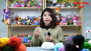 Làm chú gấu béo chân ngắn treo balo bằng len - [PART 1] | Ngọc Diệp DIY