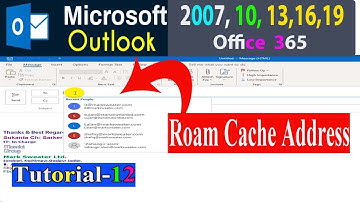 How to Backup and restore Address the Outlook’s RoamCache folder.
