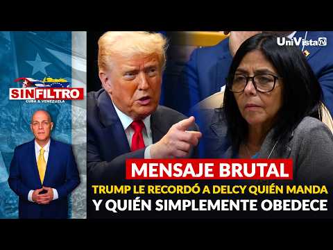 Mensaje brutal | Trump le recordó a Delcy quién manda y quién simplemente obedece