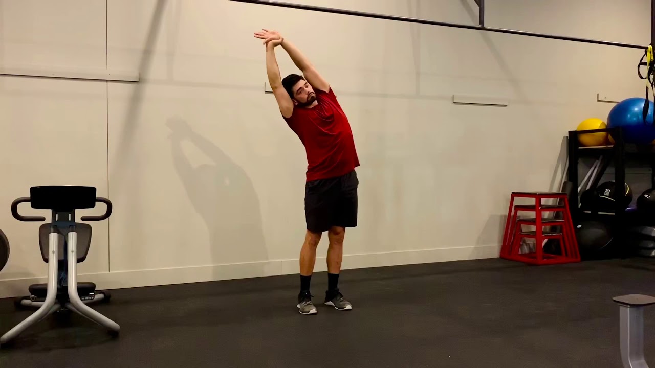 Standing Overhead Side Reach PermaFitness Exercise Demo YouTube