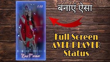 New Full screen Avee player template | How to create Trending Whatsapp status | Avee player tutorial