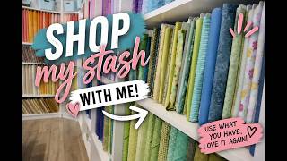 Stop Buying Fabric for 30 Days | Shop My Fabric Stash With Me (Use What You Already Own)