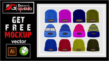 Free Winter Cap Editable Mockup in CorelDRAW and Adobe illustrator (Get Free Vector)