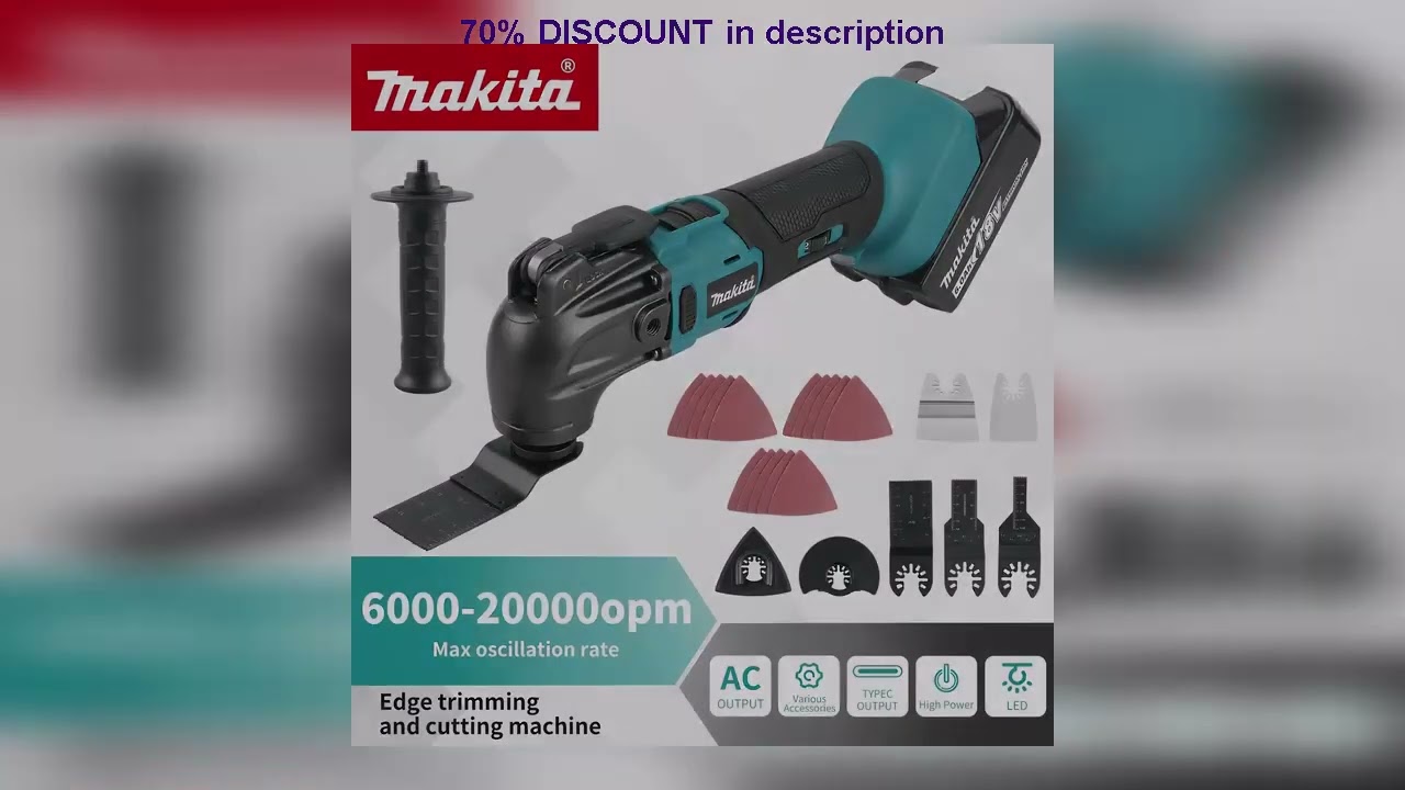 A must-have product! Makita 18V Trimming Cutter: 6-Gear Settings, 18/20V Li-Ion Battery, 340-326mm