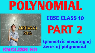 POLYNOMIAL, CBSE class 10, chapter 2, Geometric meaning of zeros of polynomials