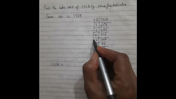 Find the cube root of 1728 by prime factorisation. #class8maths #cubeandcuberoot #maths #mathstricks