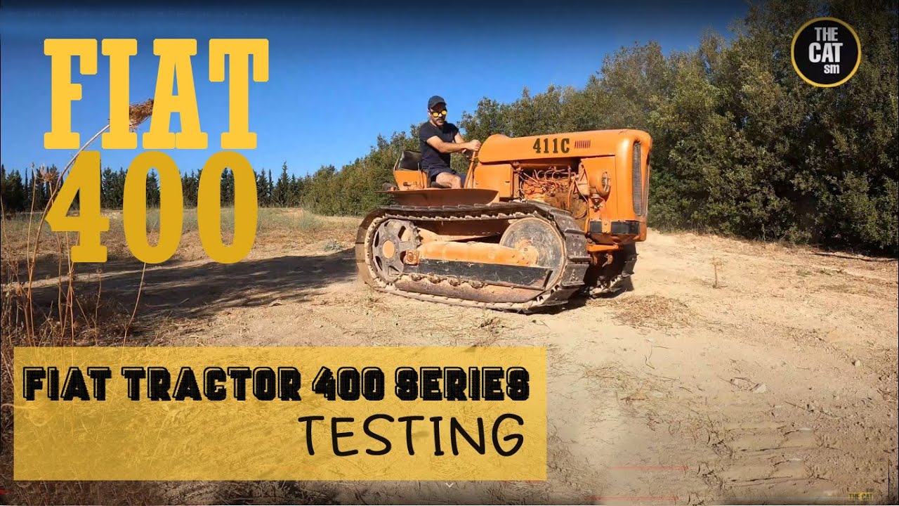 Starting up and running Old Fiat 411c crawler tractor 1960's