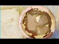 Pure Yellow Mud Crushing in Mortal and Dry Floor Crumbling Oddly Satisfying Pjm Asmr ❤️