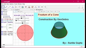 How to make  Frustum of cone by GeoGebra ll Animation tutorial by GeoGebra