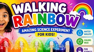 Walking Rainbow Science Experiment for Kids 🌈 | Easy Color Mixing STEM Activity