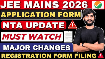 JEE Main NTA Update🚨✅ Registration Form Filling 2026 | How to Fill JEE Mains Form fill up 2026 #jee