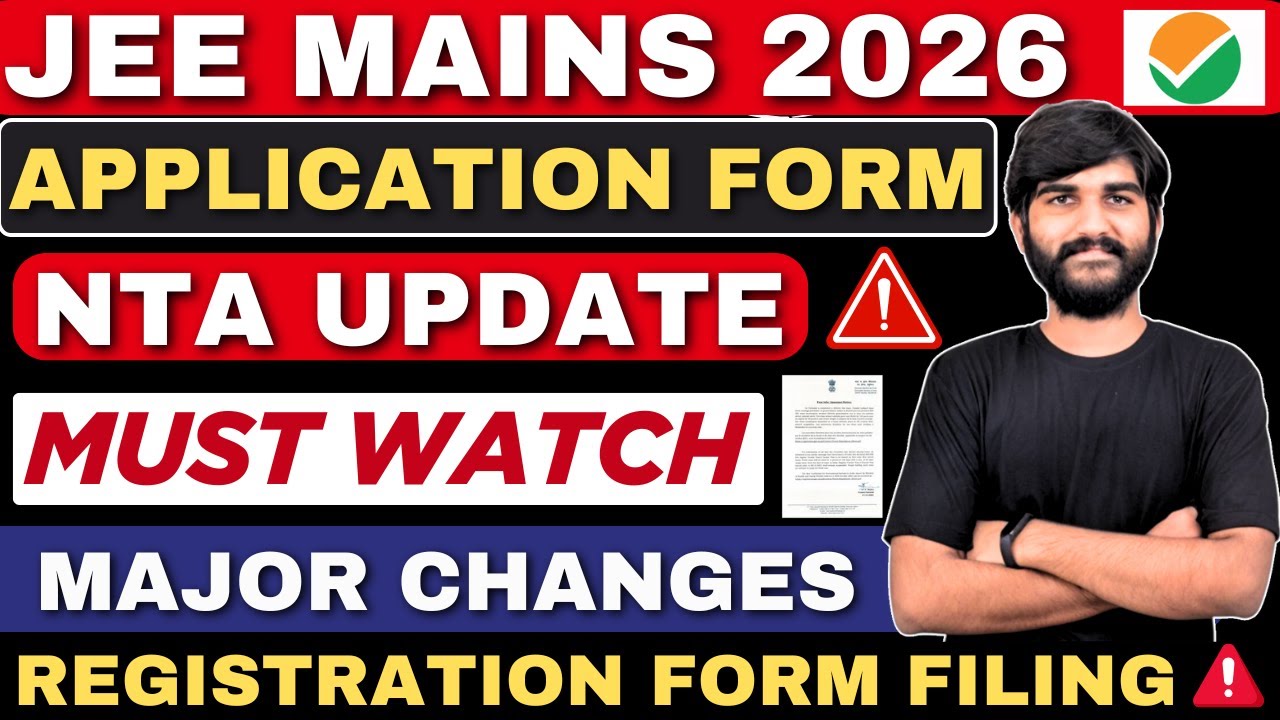 JEE Main NTA Update🚨 Registration Form Filling 2026 | How to Fill JEE ...