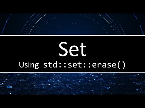 C++ Set - The erase() method