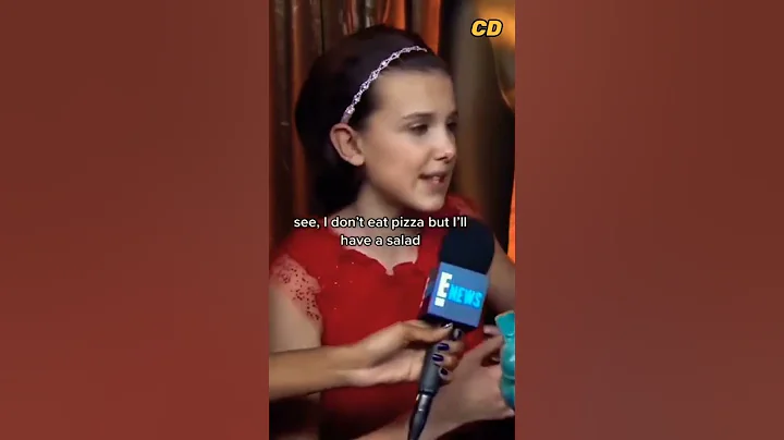 millie "I don't like pizza". Noah "what's your problem?" 🤣 interviewer 🙂 #shorts #milliebobbybrown