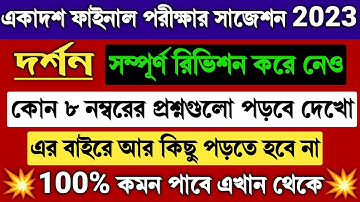 একাদশ দর্শন সাজেশন 2023 💥 Class 11 Philosophy Suggestion 2023 | Wbchse Class XI Philosophy 2023