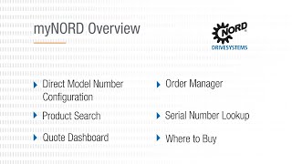 myNORD Overview: Logging In | NORD Gear Corporation
