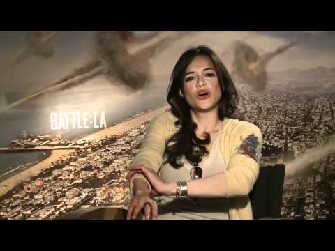 BATTLE LOS ANGELES interviews with Michelle Rodrig...