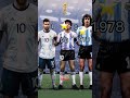 Congratulation Mario Kempes 1978 Diego Maradona 1986 Lionel Messi 2022 Shorts 