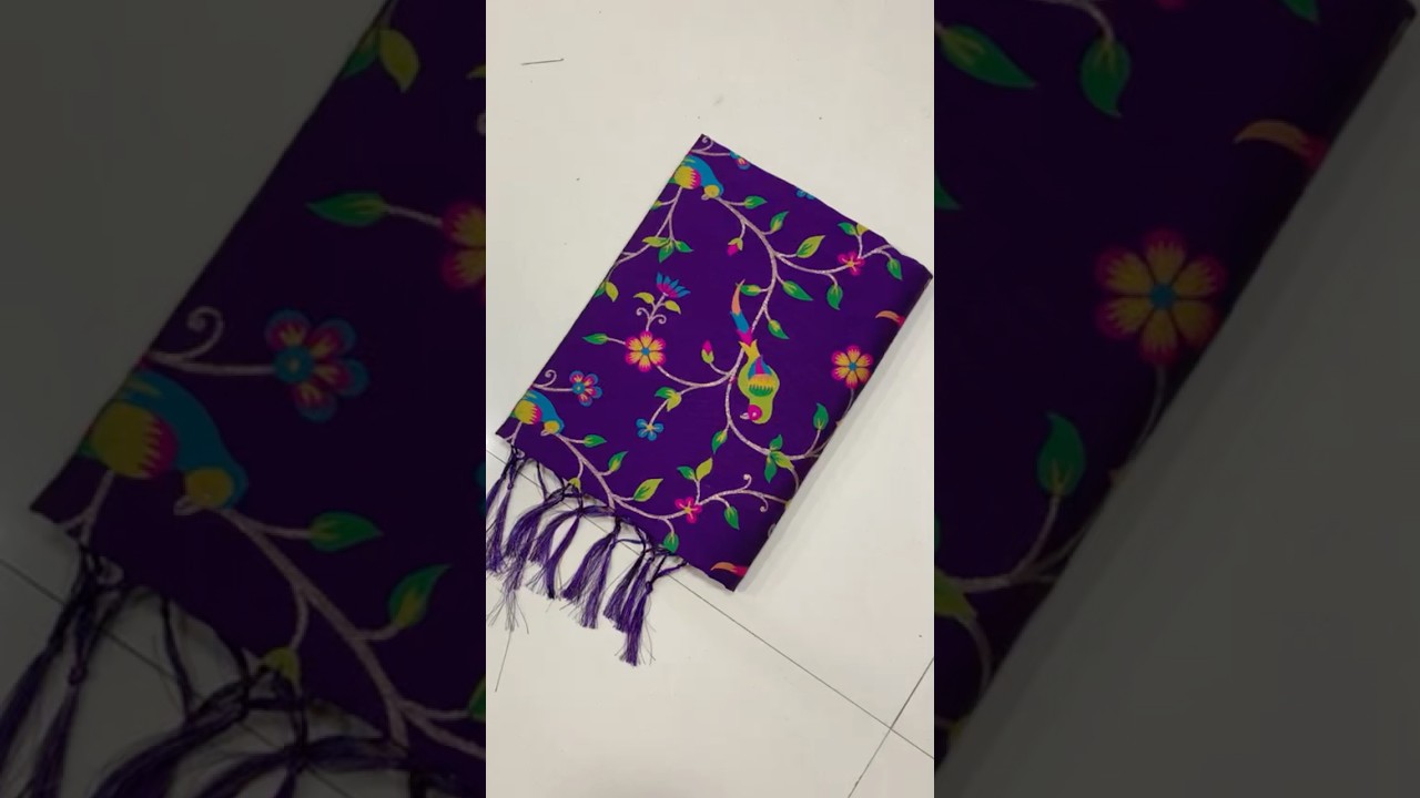 Parrot & Floral Weaving Paithani Soft Silk Saree