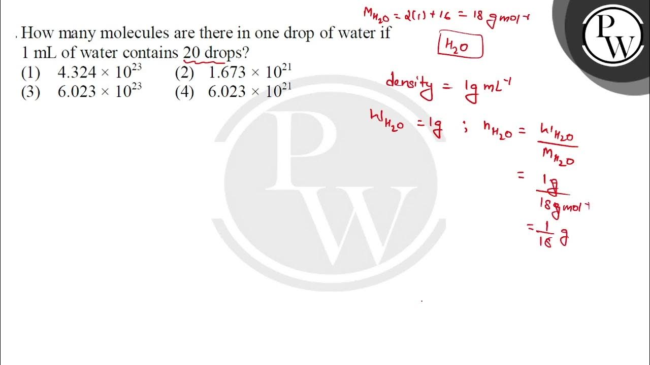How Many Molecules Are There In One Drop Of Water If 1 mathrm mL how-many-molecules-are-there-in-one-drop-of-water-if-1-mathrm-ml