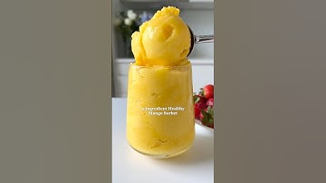 3-ingredient Healthy Mango Sorbet💛 #healthydessert #healthyrecipes #easyrecipes