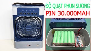 ĐỘ quạt phun sương mini 100k shopee lên tích điện 30.000mAh dùng 10 tiếng