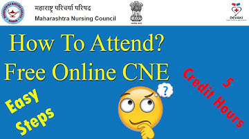 MNC Free Online CNE/CPD | 5 Credit Hours/Points | Maharashtra Nursing Council | Registration Renewal