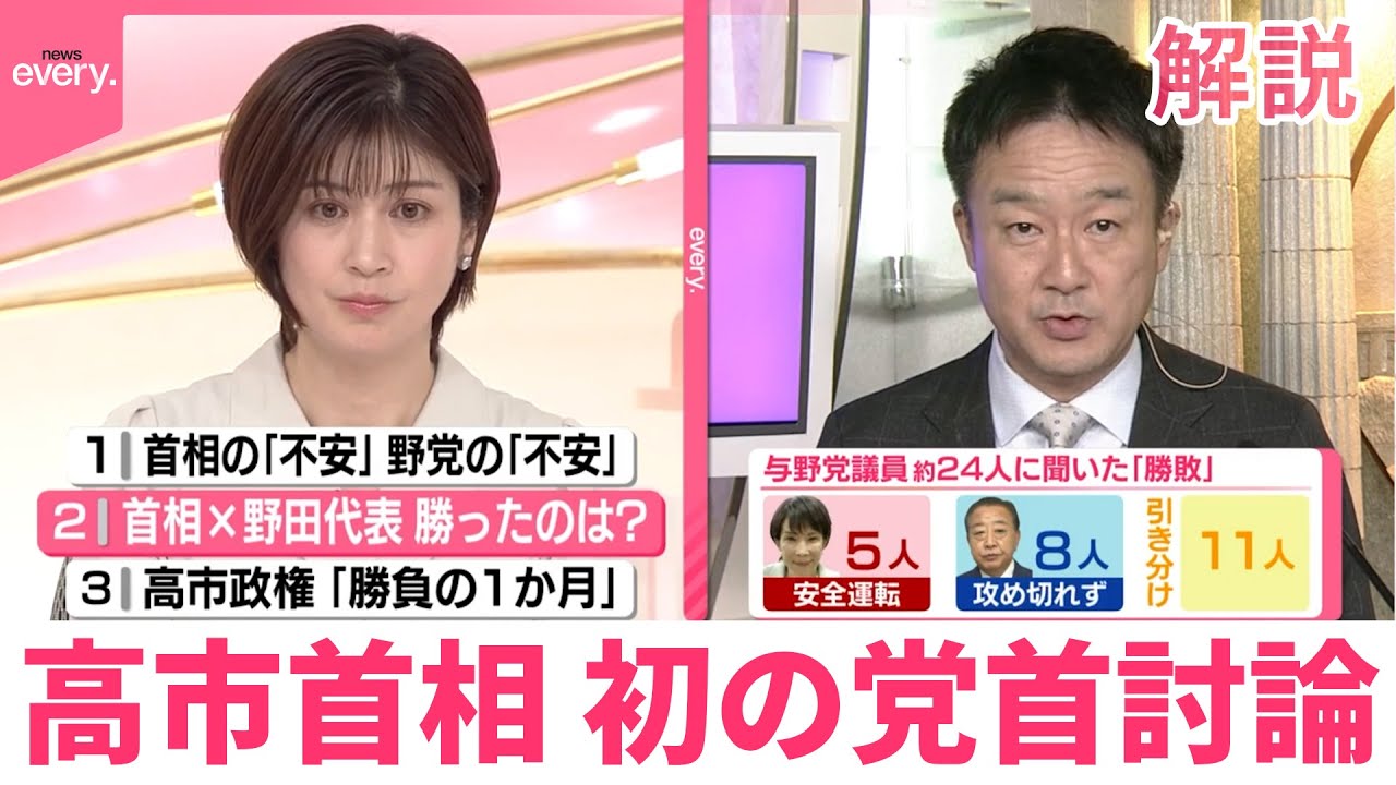 【解説】高市首相 初の党首討論 評価は？