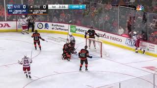 Pavel Buchnevich 20 goal on season NHL 2018/19. New York Rangers - Philadelphia Flyers.