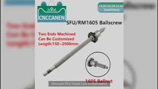 Ball Screw C7 SFU1605 150mm 200mm 300mm 500 mm 1150mm 1550mm With Single Ballnut BK/BF12 RM1605 Ball