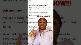 APPLY NOW!!!🛑🛑🛑 HEALTHCARE ASSISTANT JOB IN UK WITH SPONSORSHIP OFFER #shorts #youtubeshorts
