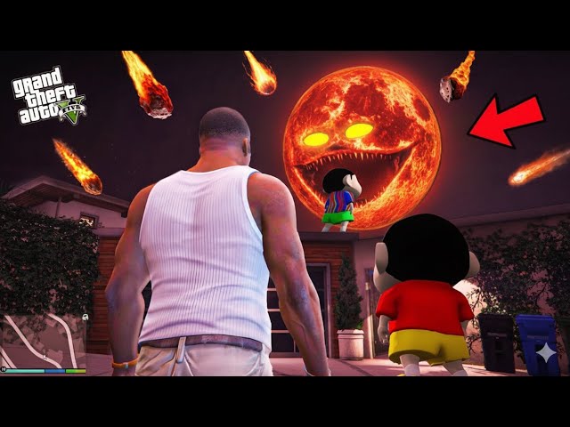 Franklin Shinchan Doraemon Escapes From Red Moon in Gta V in Telugu